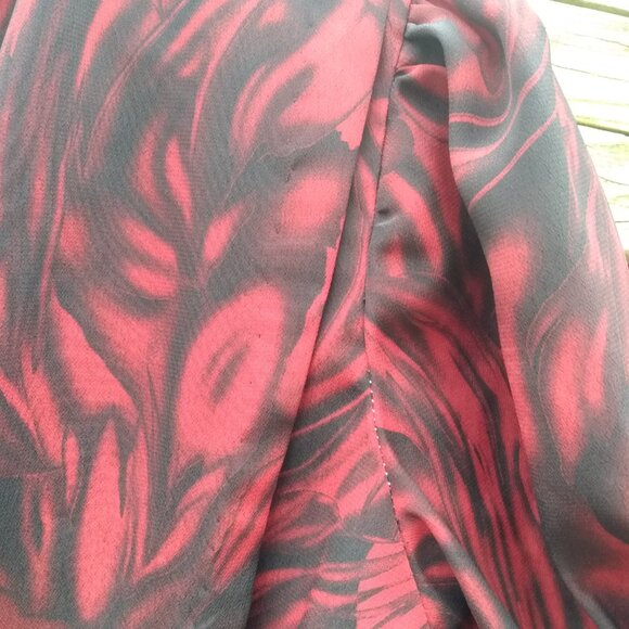 Amish Mennonite Cape Dress 36.5"B 29"W Red Black Modest Handmade - Picture 10 of 15